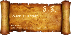 Bauch Bulcsú névjegykártya